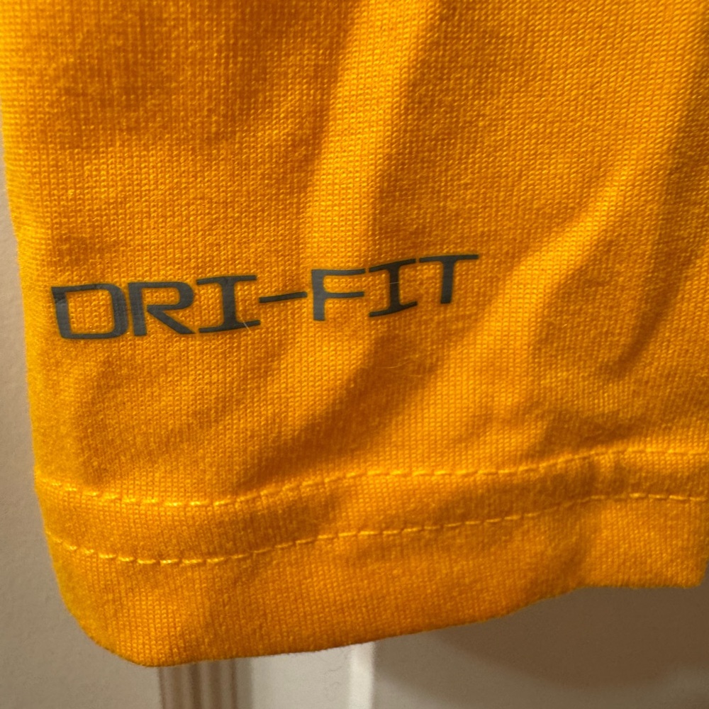NWOT Nike DRI-FIT Golden Soccer Tee Yellow And Black Size Medium - Picture 5 of 6